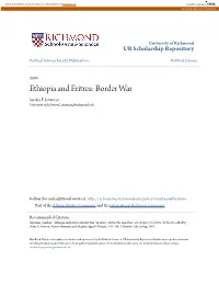 Ethiopia and Eritrea: Border War Sandra F