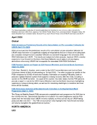IBOR Transition Monthly Update