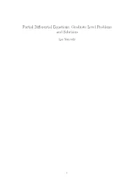 Partial Differential Equations: Graduate Level Problems