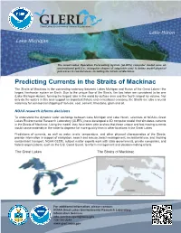 Predicting Currents in the Straits of Mackinac