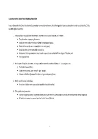 Summary of Representations Submitted To