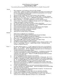 Local Events in 1879 Transcribed by Sharon Anderson from Scans of Book from Tim Smellie, February 2007