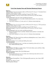 Noise and Vibration Projects