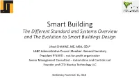 Smart Building the Different Standard and Systems Overview and the Evolution to Smart Buildings Design