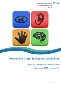 Accessible Communications Guidelines
