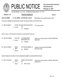 Broadcast Applications 9/29/2011
