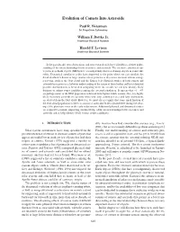 Evolution of Comets Into Asteroids 669