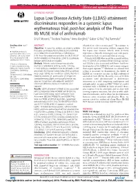 (LLDAS) Attainment Discriminates Responders in a Systemic Lupus