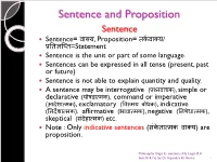 Logic- Sentence and Propositions