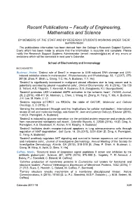 Recent Publications – Faculty of Engineering, Mathematics and Science