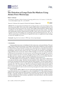 The Detection of Long-Chain Bio-Markers Using Atomic Force Microscopy