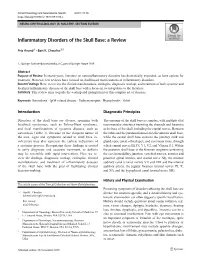 Inflammatory Disorders of the Skull Base: a Review