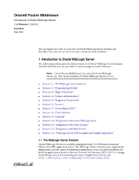 Introduction to Oracle Weblogic Server 11G Release 1 (10.3.1)