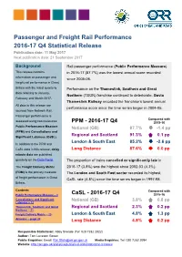 Passenger and Freight Rail Performance 2016-17 Q4