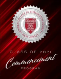 RCBC 2021 Commencement Program