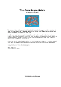 The Corn Snake Guide by Doug Anderson