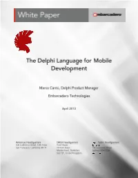The Delphi Language for Mobile Development
