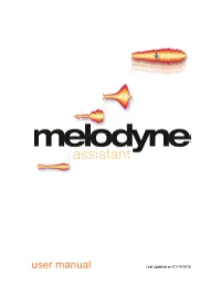 User Manual Last Updated on 01/14/2015 Melodyne Assistant