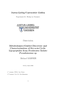 Metabolomics-Guided Discovery and Characterization of Five New Cyclic