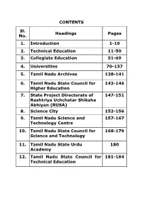 CONTENTS Sl. No. Headings Pages 1. Introduction 1-10 2. Technical