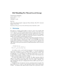 ELF Handling for Thread-Local Storage
