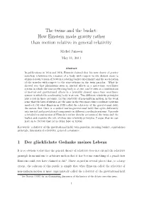 How Einstein Made Gravity Rather Than Motion Relative in General Relativity