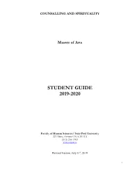 MA in Counselling and Spirituality Handbook