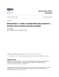 Routledge Philosophy Guidebook to Berkeley and the Principles of Human Knowledge."