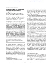 Structural Basis for R-Spondin Recognition by LGR4/5/6 Receptors