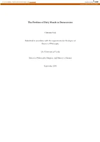 The Problem of Dirty Hands in Democracies