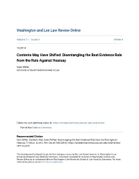 Disentangling the Best Evidence Rule from the Rule Against Hearsay
