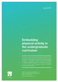 Embedding Physical Activity in the Undergraduate Curriculum
