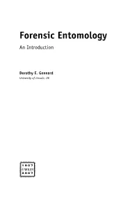 Forensic Entomology an Introduction