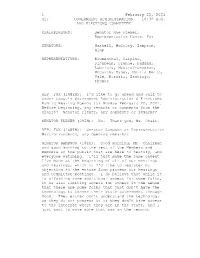 GAE Committee Hearing Transcript for 02/22/2021