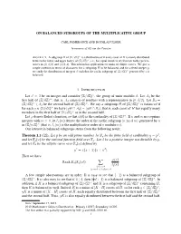 On Balanced Subgroups of the Multiplicative Group