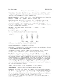 Paralaurionite Pbcl(OH) C 2001-2005 Mineral Data Publishing, Version 1