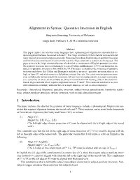 Alignment in Syntax: Quotative Inversion in English
