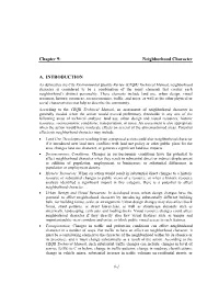 Chapter 9: Neighborhood Character