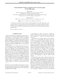 Noncommutative Fourier Transform for the Lorentz Group Via the Duflo Map