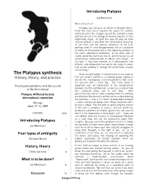 The Platypus Synthesis
