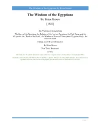The Wisdom of the Egyptians by Brian Brown