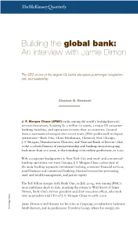 Building the Global Bank: an Interview with Jamie Dimon 51