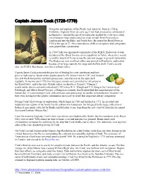 Captain James Cook (1728-1779)