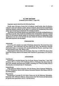 Collector's Name and Collection Number, Place(S) of Deposit, Previously Known Distribution, Additional Remarks, Authority