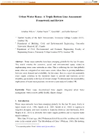 Developing Decentralised Water Reuse Networks