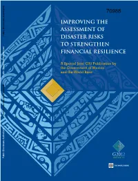 Improving the Assessment of Disaster Risks to Strengthen Financial Resilience