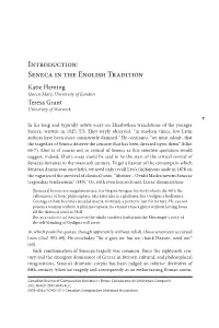 Introduction: Seneca in the English Tradition