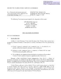 Petition for Declaratory Statement Concerning Leasing of Solar
