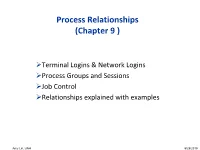 Process Relationships (Chapter 9 )