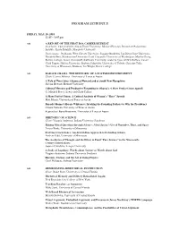 Program Schedule